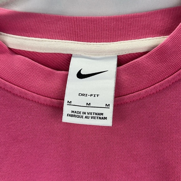 Nike Standard Issue Men's Pink Size M Dri-Fit Crew Basketball Top Zip Pocket - Picture 6 of 8